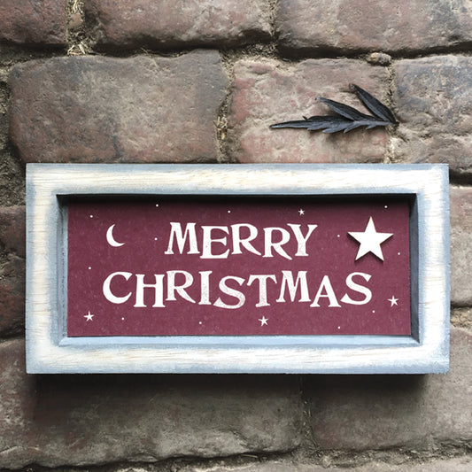 Wooden Merry Christmas Sign